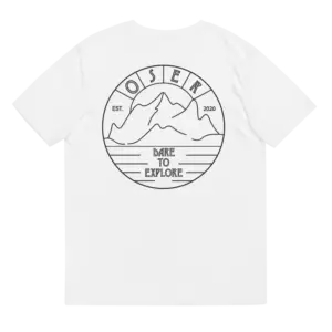 Limited Edition “Explore The Mountains” Tee (Snow White)